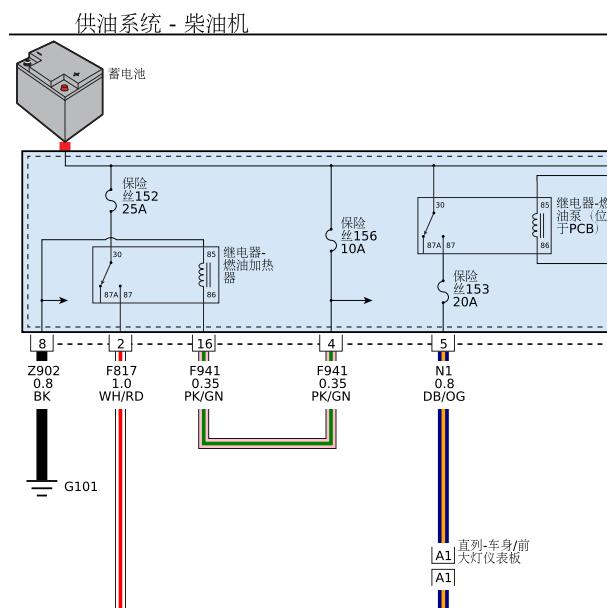 2014年道奇酷威2.0柴油发动机电路图