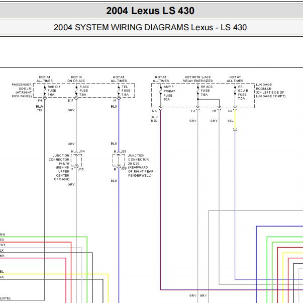 2004年雷克萨斯LS430音响电路图