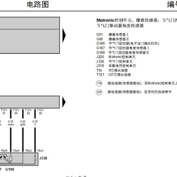 2006年大众速腾节气门电路图