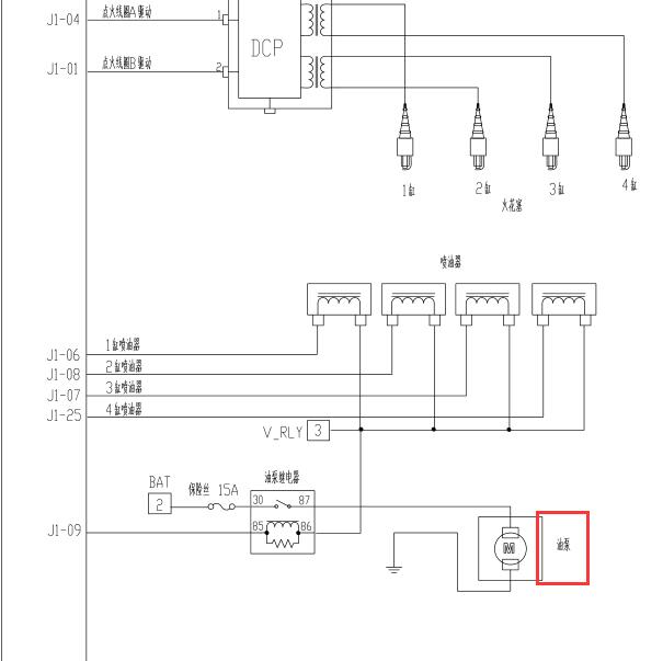 MT22发动机油泵电路图
