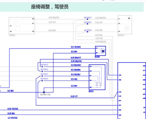 2019年沃尔沃XC90座椅电路图