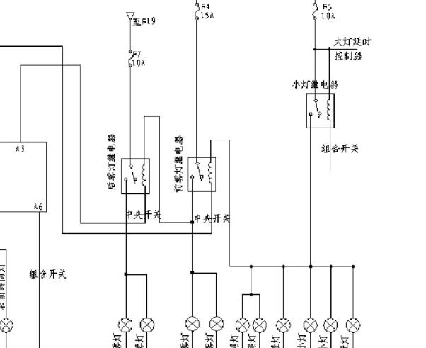江铃陆风X8大灯电路图