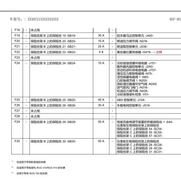 2012年大众途观雨刮保险丝位置