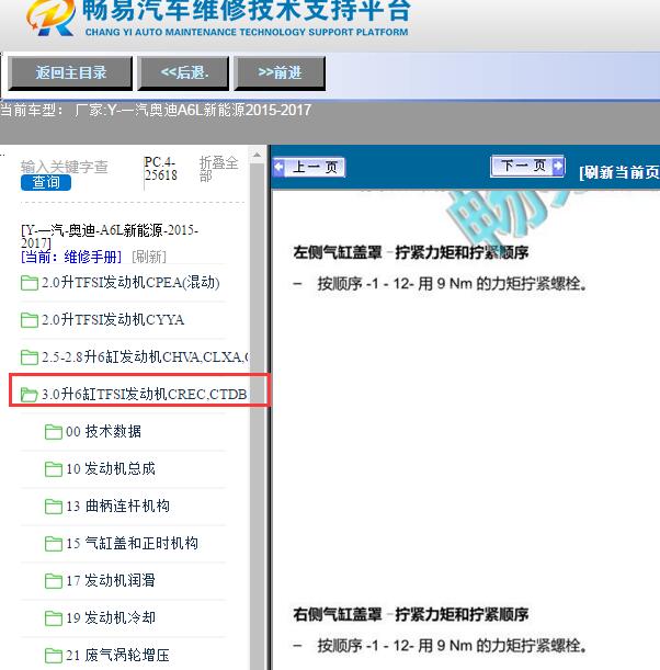 2015-2017年奥迪A6L发动机维修手册