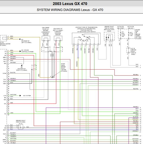 2003年雷克萨斯GX470 发动机电路图