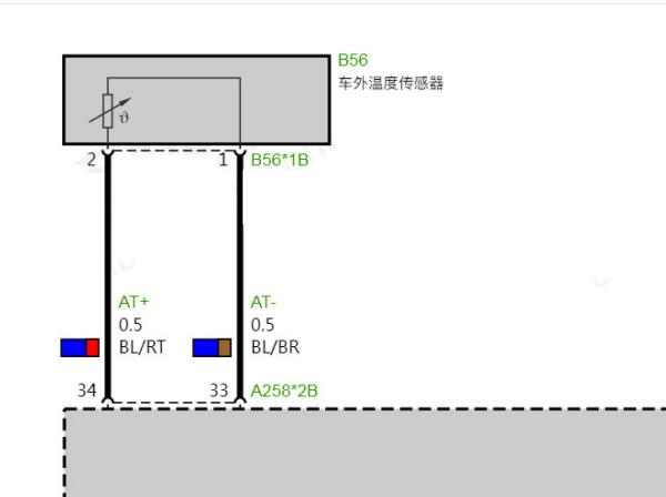 2020年宝马320Li 车外温度传感器电路图