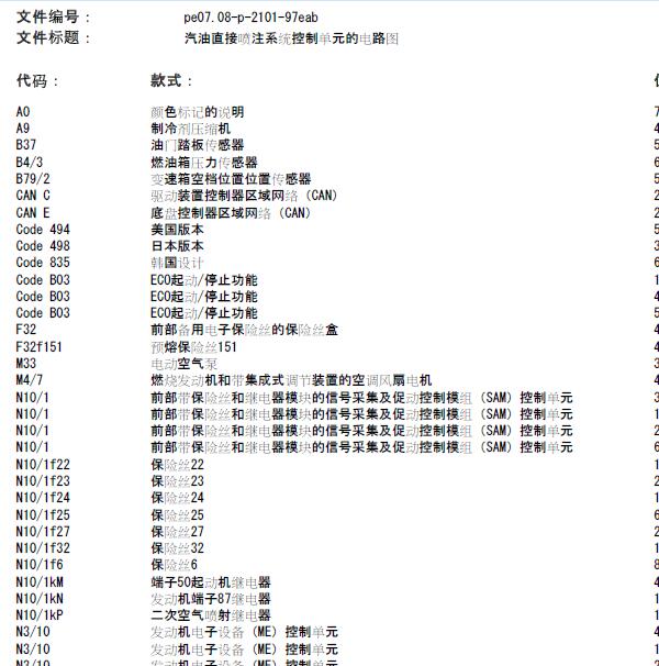 2010年奔驰E260发动机电路图
