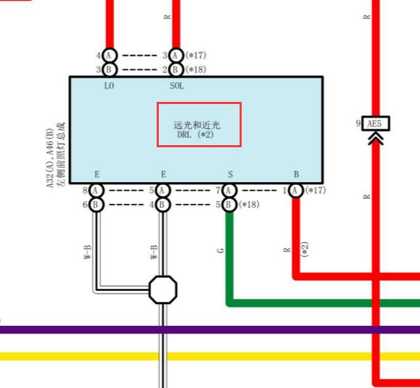 2016年丰田卡罗拉日间行车灯电路图