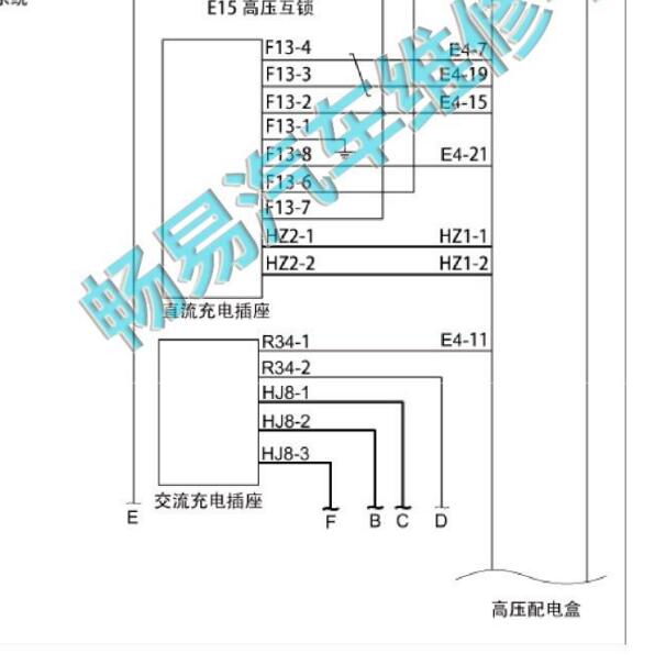 2019-2020年奔腾B30EV 高压配电盒电路图