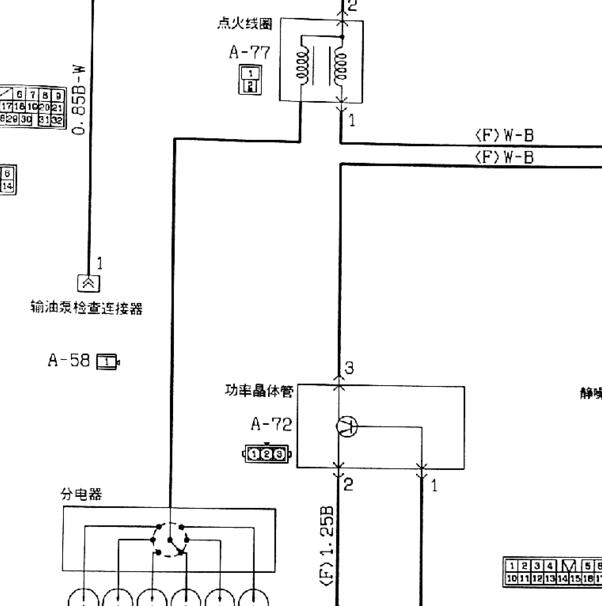 1995-2000年三菱帕杰罗6G72发动机电路图