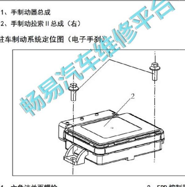 2020年东风风光580 电子手刹资料