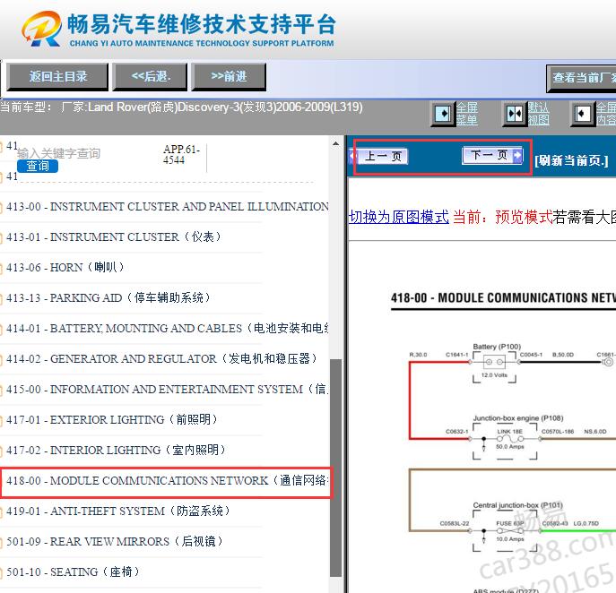 2007-2009年路虎发现3网络通讯电路图