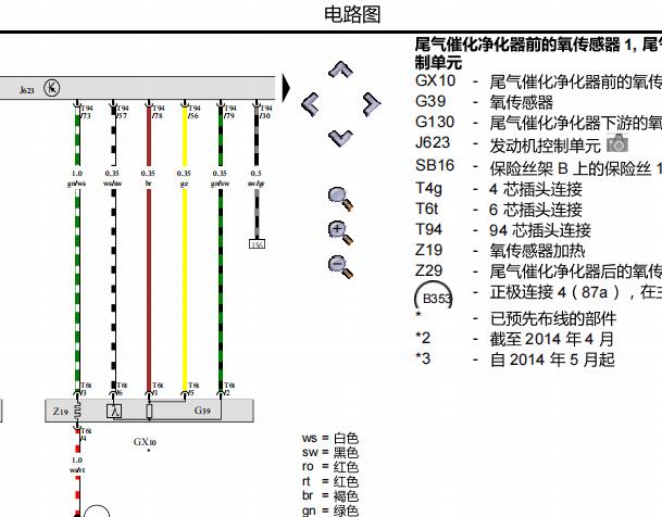 2012年大众夏朗CCZ发动机电路图