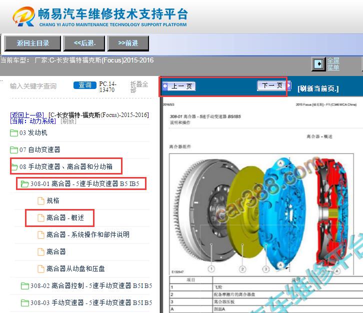 2015-2016年福特福克斯离合器资料