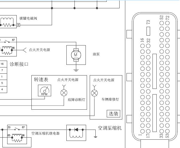 中华骏捷4G93发动机电路图