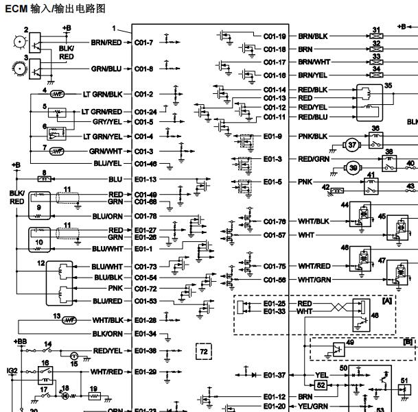 2012年铃木北斗星1.4发动机曲轴传感器电路图