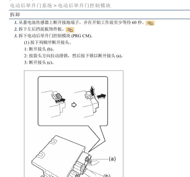 2015年斯巴鲁傲虎尾门维修手册