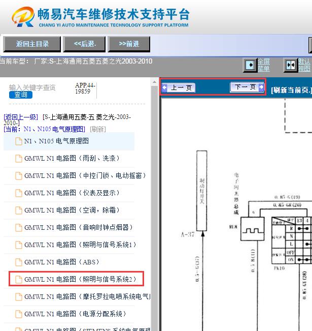 2003-2010年五菱之光刹车灯电路图