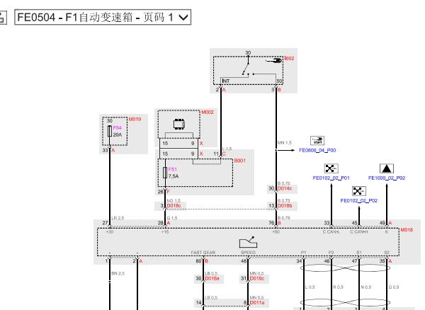 2009-2017年玛莎拉蒂 GranTurismo变速箱电路图