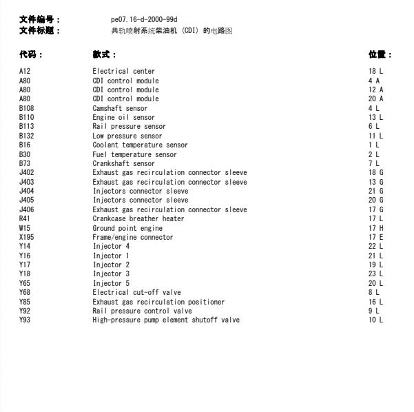 2006年奔驰斯宾特发动机电路图