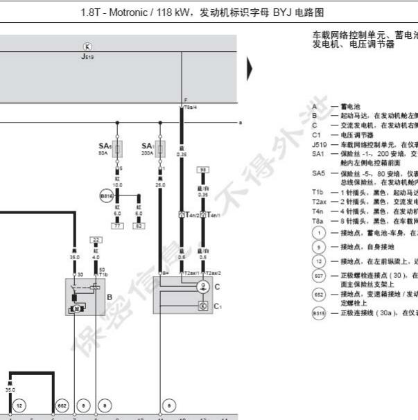 2008年斯柯达明锐BYJ发动机电路图.