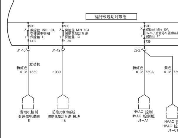 2008年别克GL8机舱保险丝电路图