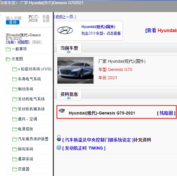 Hyundai(现代)-Genesis G70-2021[ 线路图 ]