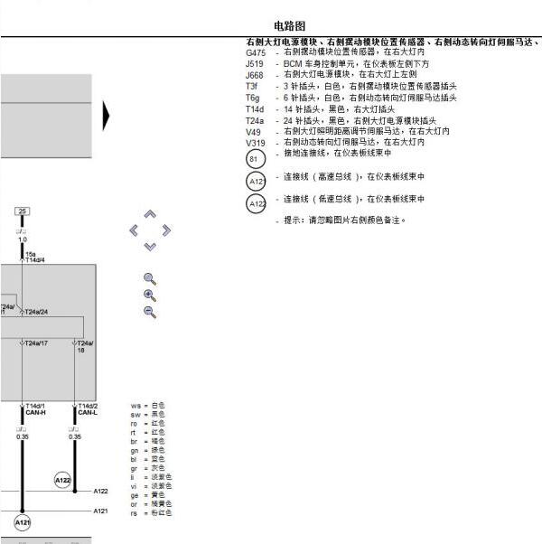 2012年斯柯达明锐转向灯电路图