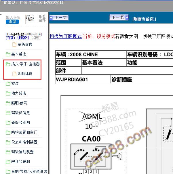 2014年东风标致-2008通讯电路图