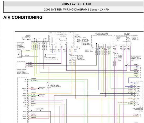 2005年雷克萨斯LX470空调电路图