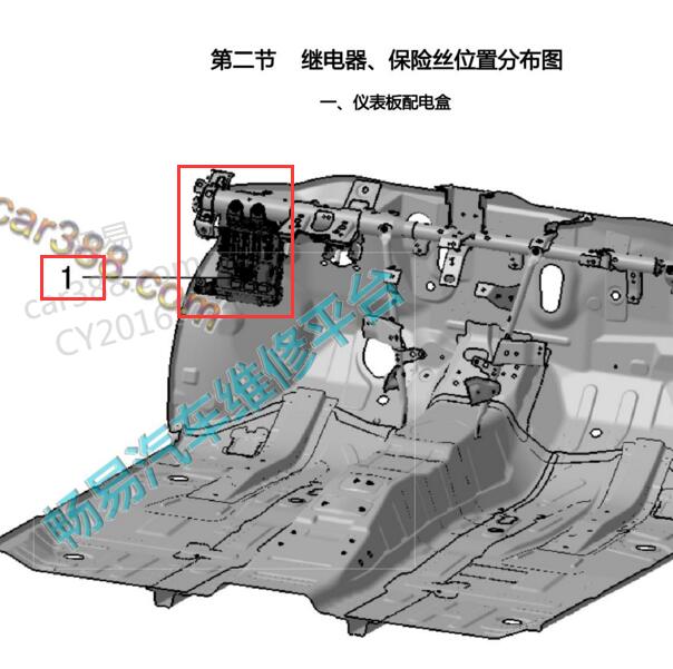 2018年比亚迪秦PRO 仪表配电盒（BCM）位置