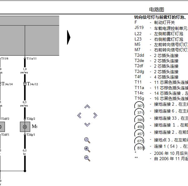 2011年大众迈腾转向灯电路图