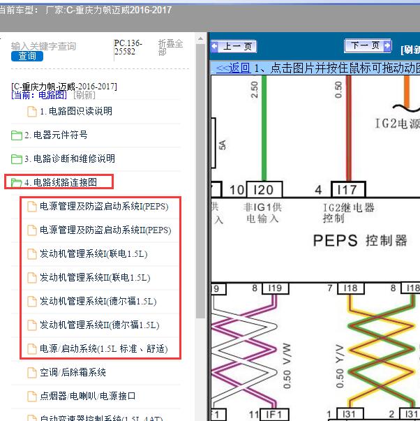 2016-2017年重庆力帆-迈威一键启动、发动机、启动机电路图
