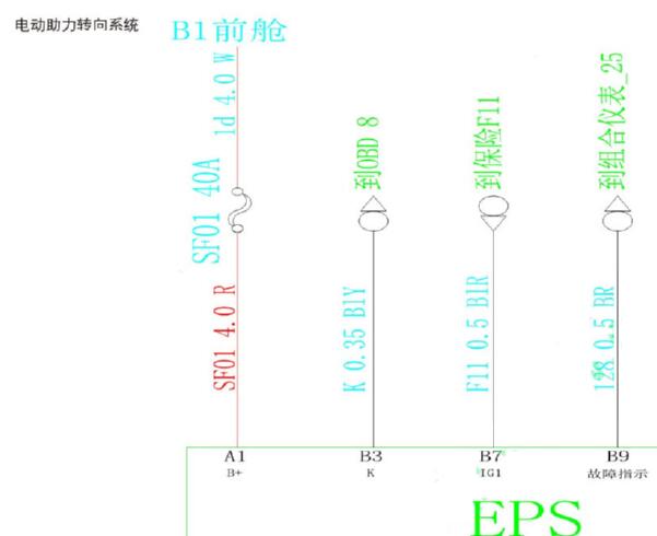 华晨金杯T32转向助力电路图