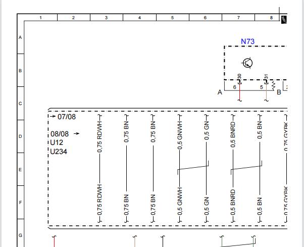 2011年奔驰ML350点火开关和转向锁相关电路图