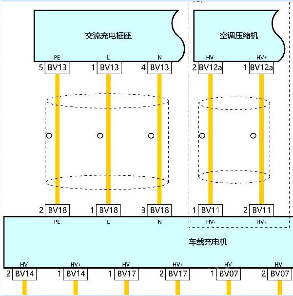 2021年吉利全球鹰EX3空调压缩机电路图
