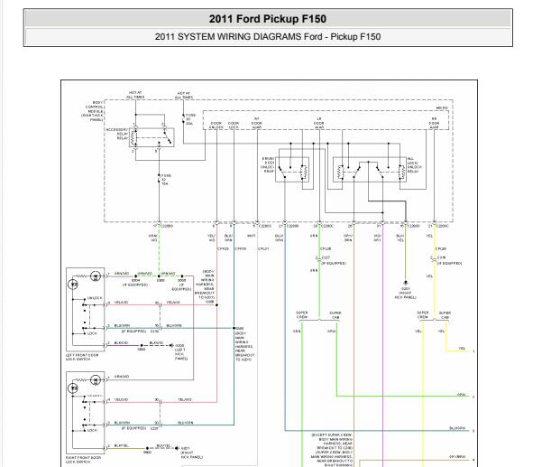 2011年福特猛禽F150防盗电路图