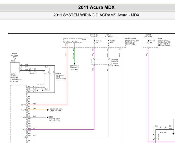2011年讴歌MDX音响系统电路图