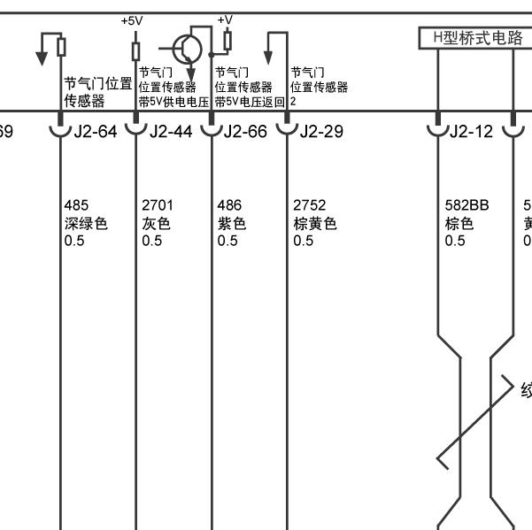 2008年别克GL8节气门电路图