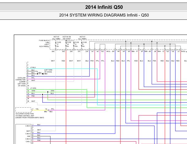 2014年英菲尼迪Q50空调和通讯电路图