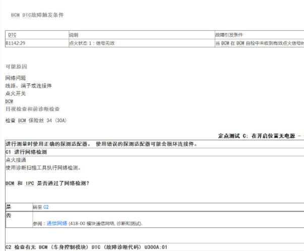 2020年福特猛禽F150故障码B1142资料