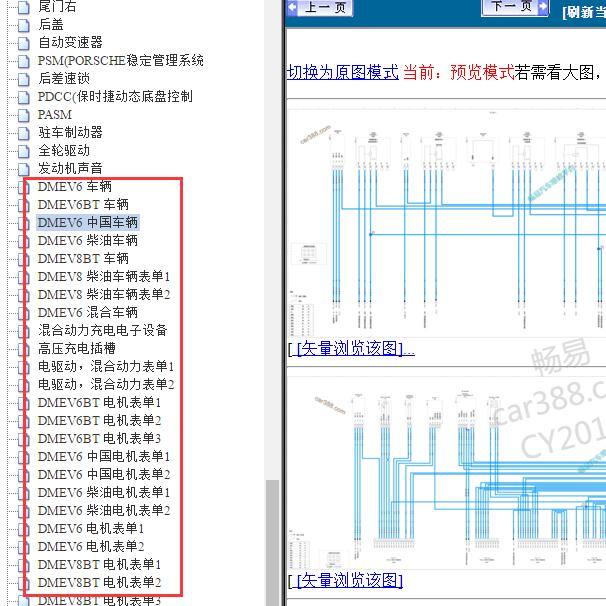 2016年保时捷卡宴 3.6发动机电路图.