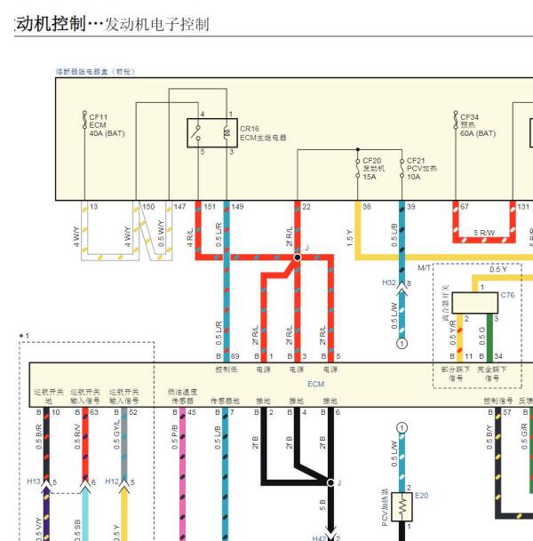 五十铃4JK1发动机电路图