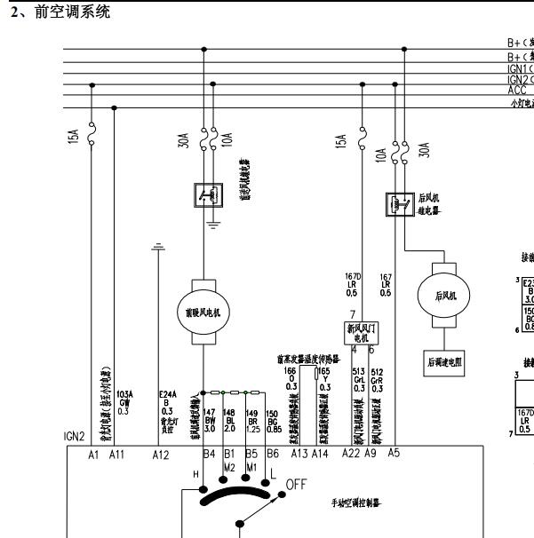 2012年东风风行菱智M3空调电路图