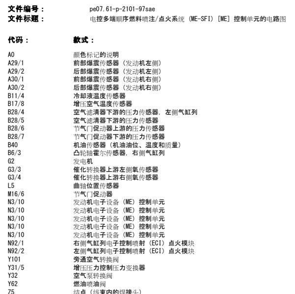 2006年奔驰S 600 发动机电路图