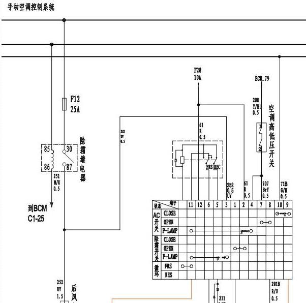 2014年金杯智尚S30空调电路图