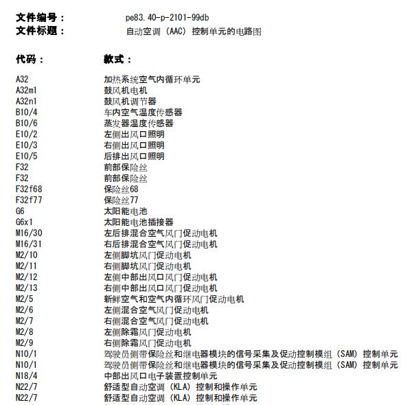 2004年奔驰E240空调电路图