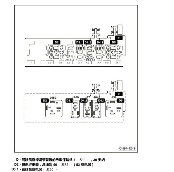 2007年斯柯达明锐保险与继电器位置