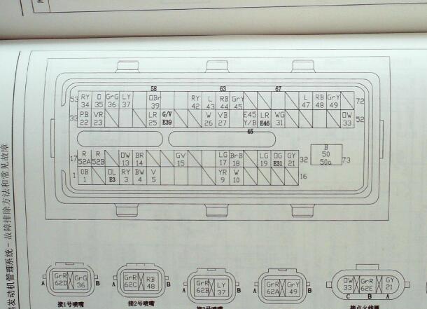 2012年长城风骏5 发动机针脚和电路图