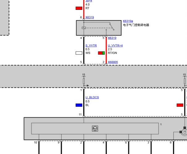 2013年宝马X6发动机电子节气门电路图